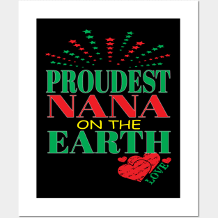 Proudest Nana On Earth Family Trip Happiest Place Grandma Family Mom Posters and Art